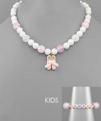  Kids Letter Bracelet & Necklace Set