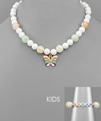  Kids Letter Bracelet & Necklace Set