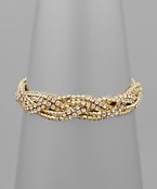  Crystal Pave Twisted Bracelet
