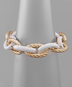  Textured Epoxy Metal Link Bracelet