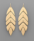  Satin Leaf Earrings