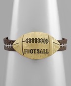 FOOTBALL Leather Bracelet