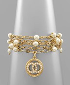  Pearl & Chain Mix Bracelet