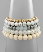  5 Row Multi Beads Bracelet