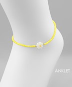  Flower Seed Beads Anklet