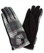  Tied Band Plaid Gloves