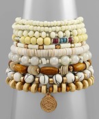  10 Row Multi Beads Bracelet