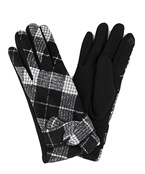  Tied Band Plaid SmartTouch Gloves