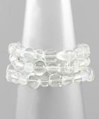  Multi Shape Glass Bead Bracelet
