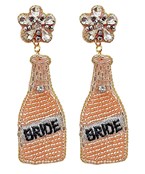  Beaded BRIDE Bottle Earrings