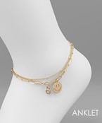  3 Layer Smile Charm Anklet