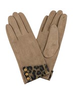  Leopard Cuff Smart Touch Gloves
