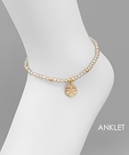  Beaded Sand Dollar Anklet