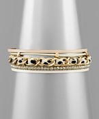  Chain Wrapped Animal Print Bracelet
