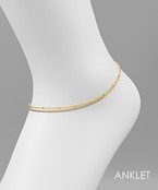  Ball Chain 2 Row Anklet