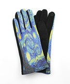  Starry Night Print Smart Touch Glove