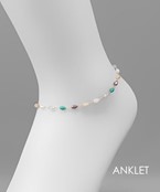  Faceted Glass Anklet