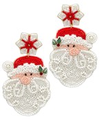  Beaded Santa Claus Earrings