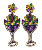  Mardi Gras Cocktail Earrings