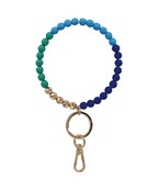  Textured Color Ball Key Ring Bracelet