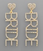  BRIDE Pave Crystal Earrings
