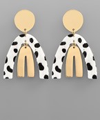  Animal Print Double Arch Earrings