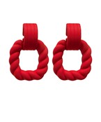  Twisted Square Link Earrings