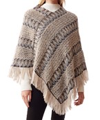  Boho Chevron Pattern Poncho 