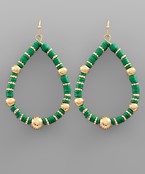  Heishi Beads Teardrop Earrings