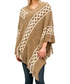  Triangle Stripe Soft Poncho