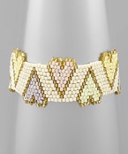  Heart Pattern Beaded Bracelet