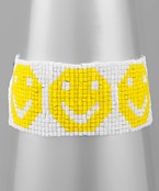  Beaded Smile Face Bracelet 