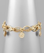  Coin Charm 3 Layer Bracelet
