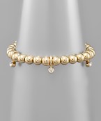  Crystal Charm Metal Ball Bracelet