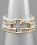  Cross Glass Beads Bracelet