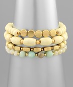  Oval & Round Beads Bracelet