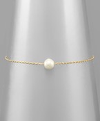  Brass Pearl Bracelet