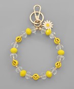  Smile Acrylic & Glass Key Chain Bracelet
