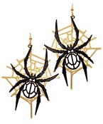  Filigree Spider & Web Earrings