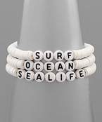  SEA LIFE Letter Bracelet Set