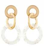  Triple Circle Link Drop Earrings