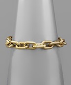  Metal Twotone Chain Bracelet