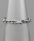  Metal Twotone Chain Bracelet