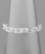 Clear Resin Chain Bracelet