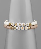  BEACH GIRL Rubber Bracelet
