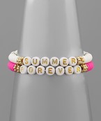  SUMMER FOREVER Rubber Bracelet