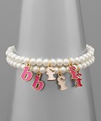  2 Row BFF Pearl Bracelet
