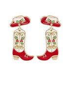  Xmas Boots & Hat Earrings