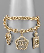  2 Row Multi Charm Bracelet
