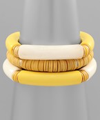  3 Row Resin & Rubber Bracelet